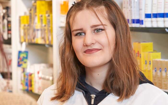 Foto von Zoe Vogel bei der Arbeit